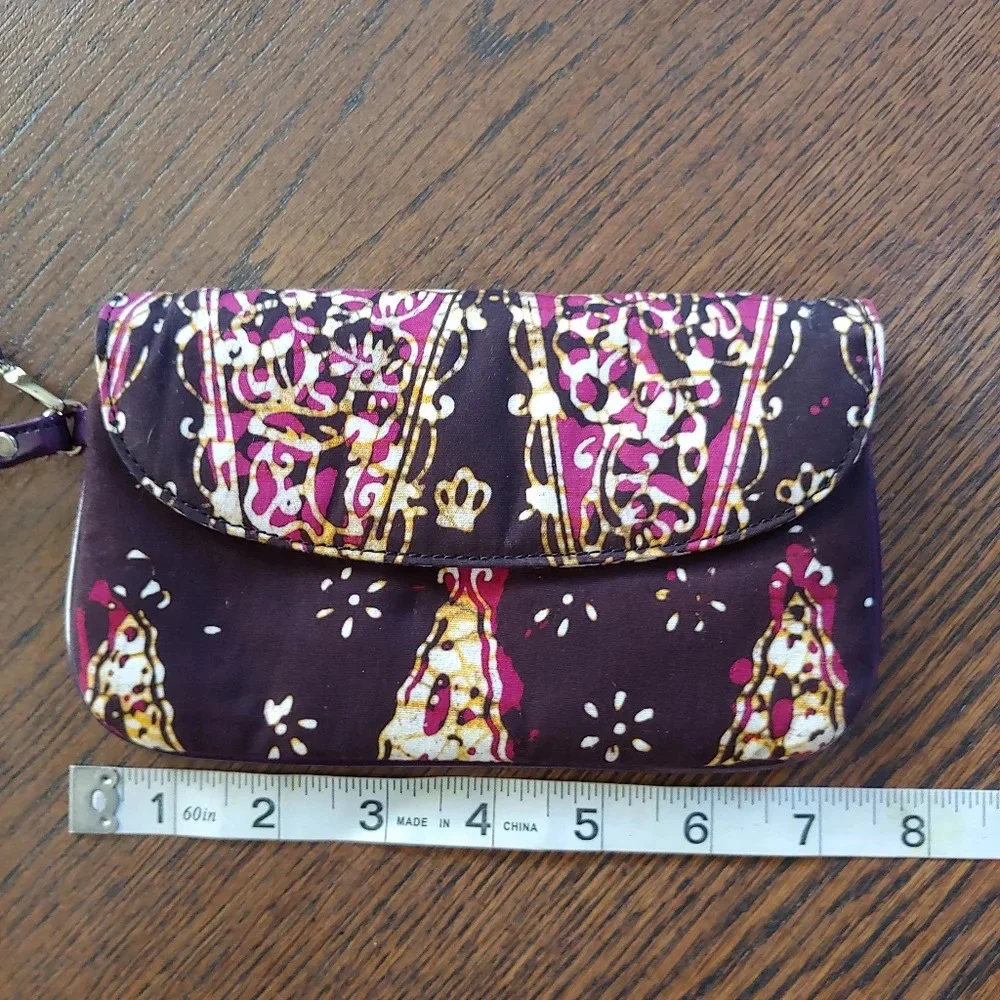 Fion Poon Maylasia Collection Dark Purple Boho Wristlet Wallet NEW with Tags